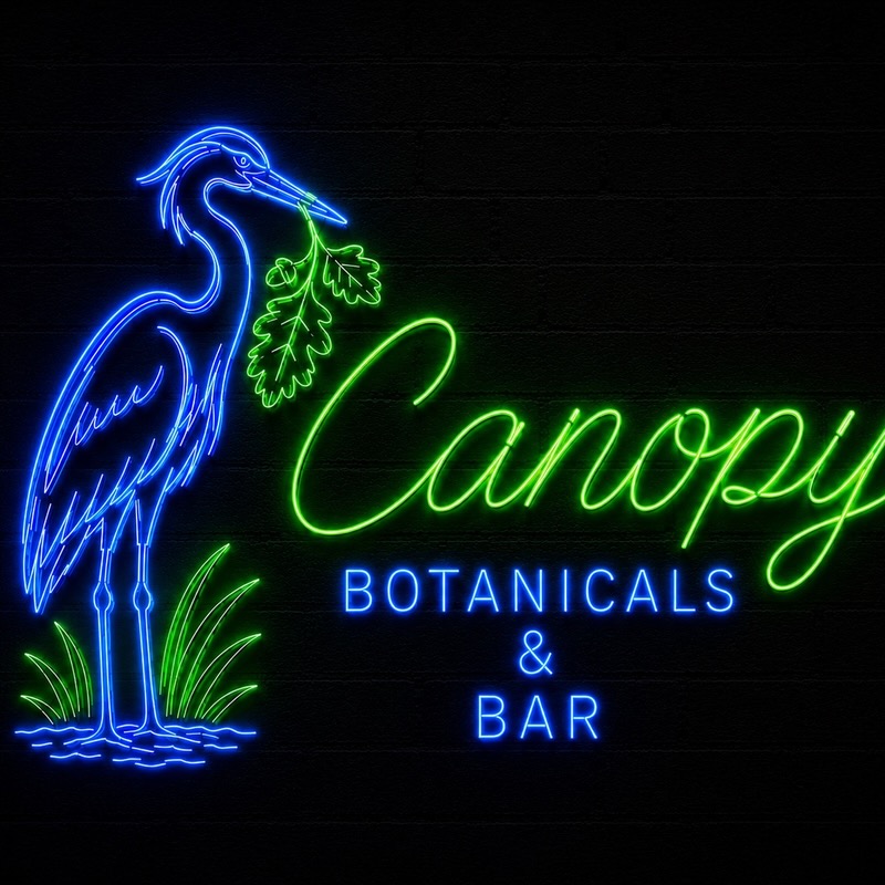 Canopy Botanicals & Bar neon sign